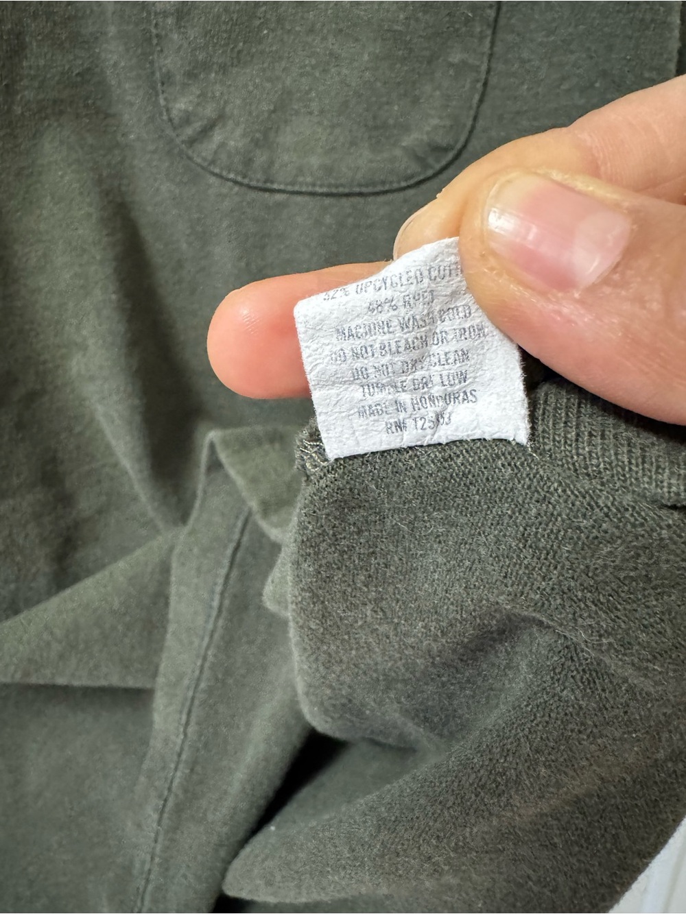 Taylor Stitch Olive Green Pocket Tee It doesn't have a tag, but I included the m - Picture 3 of 8